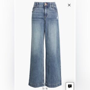 NWT Sam “Ab”solution High Rise Wide Leg Jeans, Blue, Sz 14P